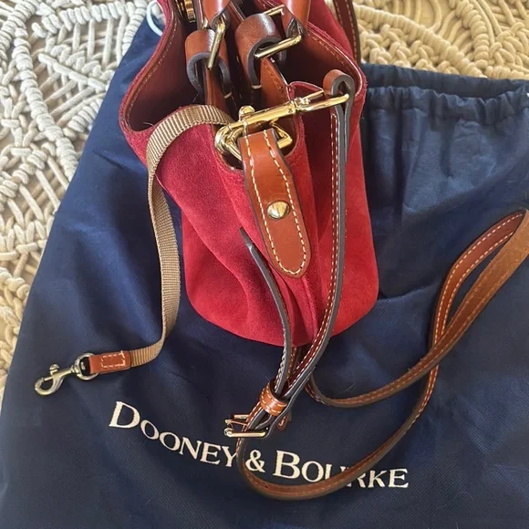 Dooney & Bourke Red Satchel with Leather Trim - Picture 9 of 16